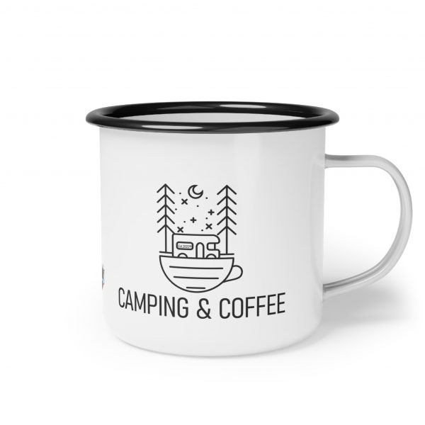 Camping & Coffee Enamel Camp Cup - Image 3