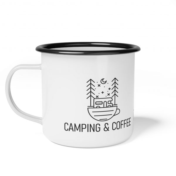 Camping & Coffee Enamel Camp Cup