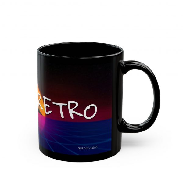 What do you call life without social media? Retro. Black Mug (11oz, 15oz) - Image 2